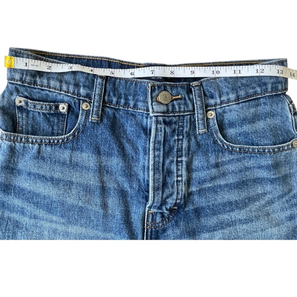 Lucky Brand Mom High Rise Denim Shorts Frayed Hem Button Fly - Size 0/25 - Picture 9 of 15